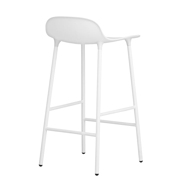Normann Copenhagen Form Barkruk Low 65 cm - Staal - Wit