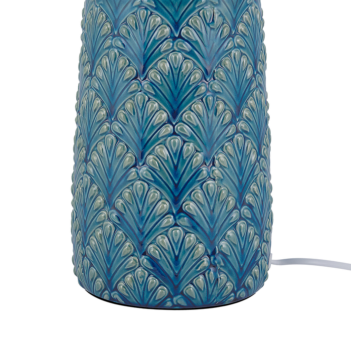 Beliani - THAYA - Tafellamp - Zeeblauw - Keramiek