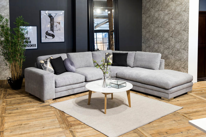 Hioshop Astrid ronde salontafel wit en eiken.