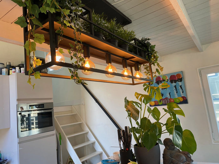 Freelight Hanglamp Culinara Zwart met Rek 120cm