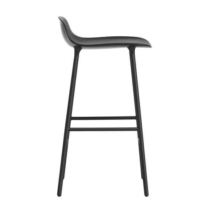 Normann Copenhagen Form Barkruk Low 65 cm - Staal - Zwart