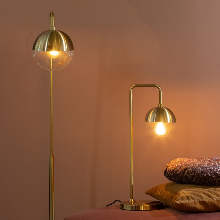WOOOD Globular Vloerlamp - Antique Brass