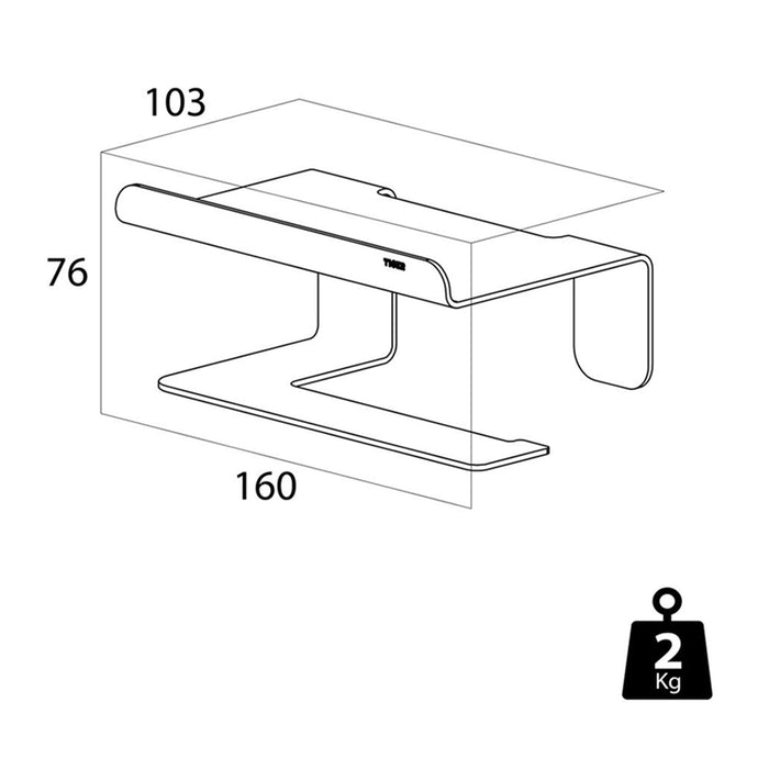 Tiger Colar Toiletrolhouder met Planchet - Zwart