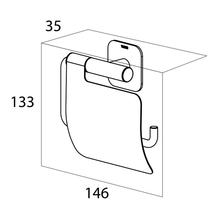 Tiger Colar Toiletrolhouder met Klep - Zwart