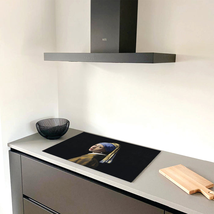 Inductie Beschermer - Exclusief - Meisje met de Parel Print - 60x52cm