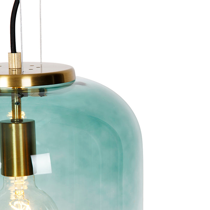QAZQA Hanglamp bliss - Groen - Design - D 300mm