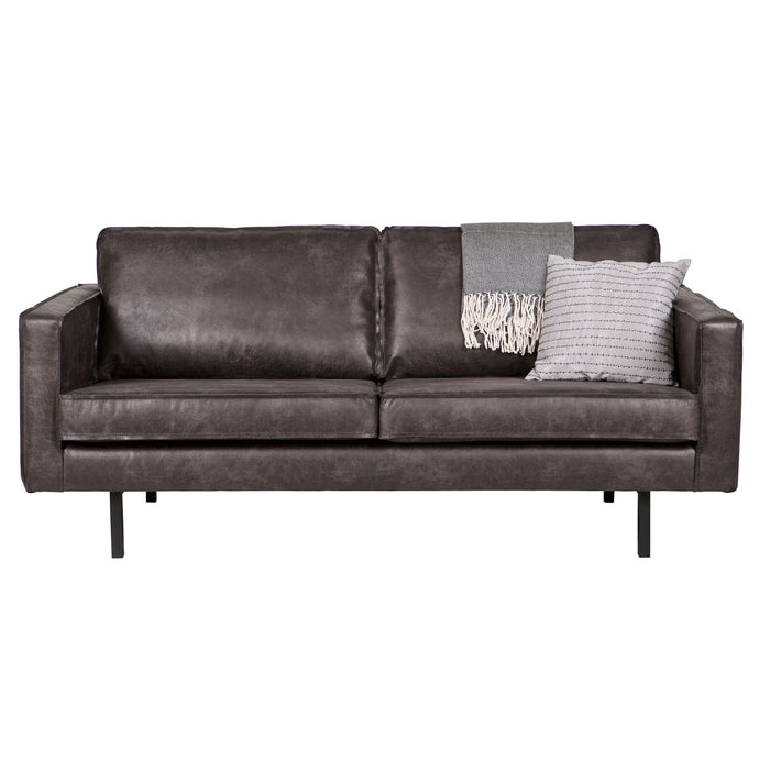 WOOOD Rodeo 2,5-zitsbank - Eco-leder - Zwart