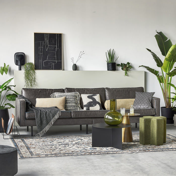 WOOOD Rodeo 3-zitsbank - Eco-leder - Zwart