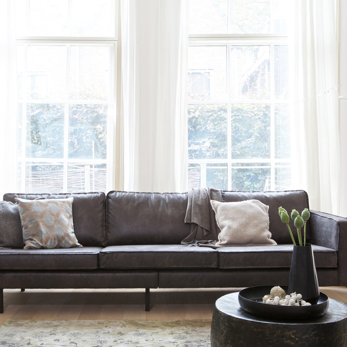 WOOOD Rodeo 3-zitsbank - Eco-leder - Zwart