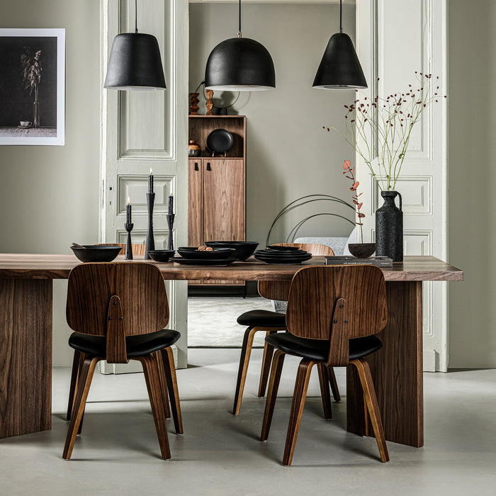 vtwonen Classic Eetkamerstoel - Zwart/Walnoot