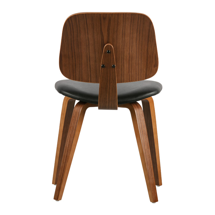 vtwonen Classic Eetkamerstoel - Zwart/Walnoot
