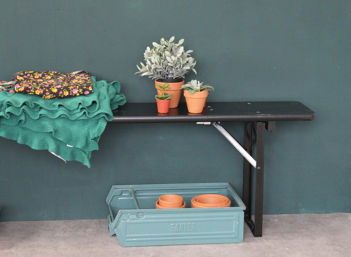 Inklapbare bierbank Berlijn zwart 120 cm