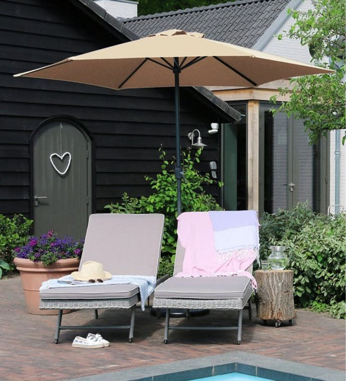 Parasol Luxe 6-ribs - Ø 300cm - ecru