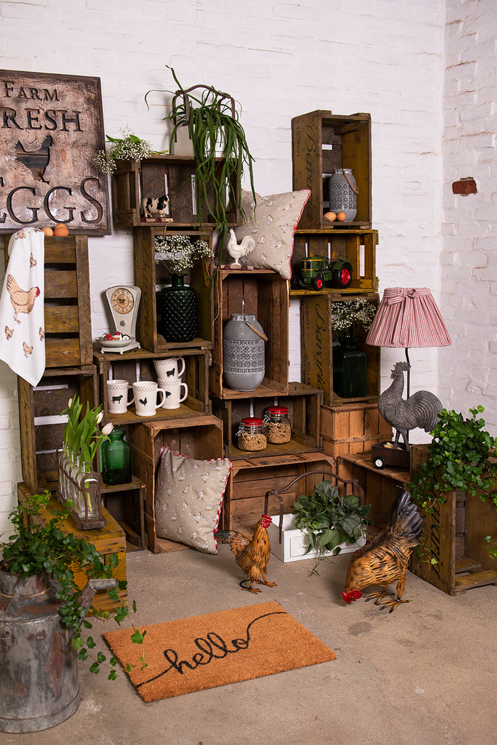 Clayre & Eef Vaas Ø 10*19 cm Groen Glas Rond Glazen Vaas Bloempot