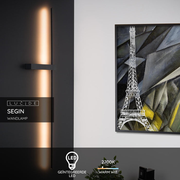 Lucide SEGIN Wandlamp - Zwart