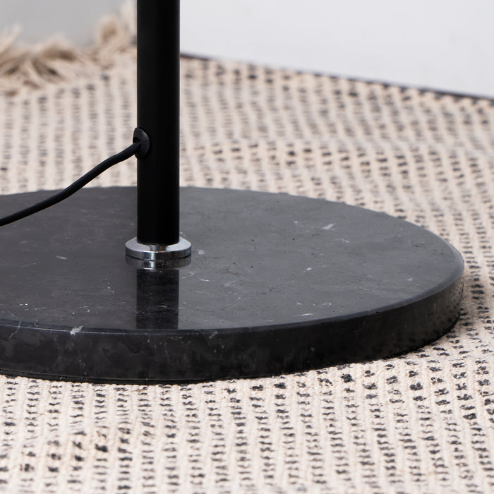 QUVIO Vloerlamp ronde lampenkap zwart - QUV5038L-BLACK