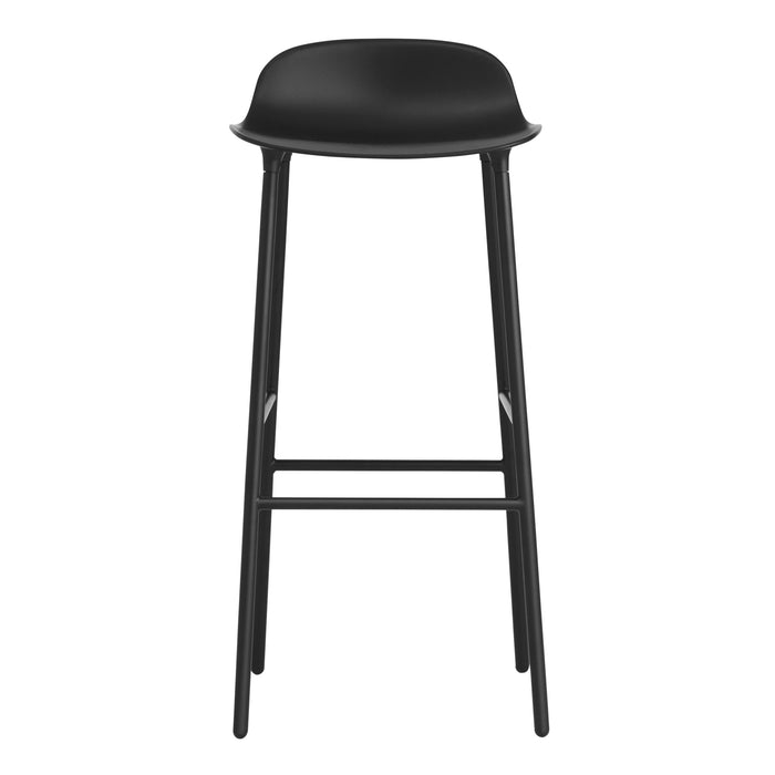 Normann Copenhagen Form Barkruk Low 75 cm - Staal - Zwart