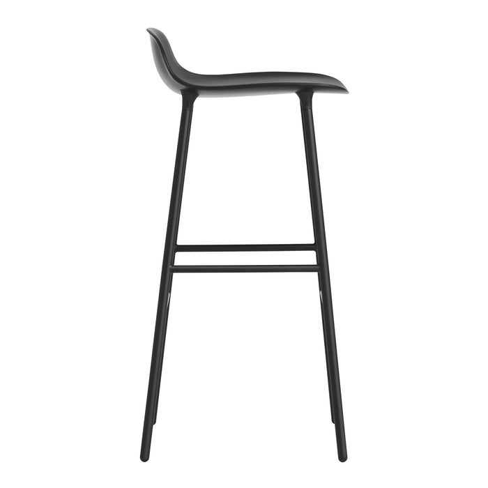 Normann Copenhagen Form Barkruk Low 75 cm - Staal - Zwart