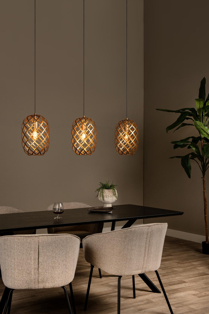 Lucide WOLFRAM Hanglamp - Mat Goud | Messing