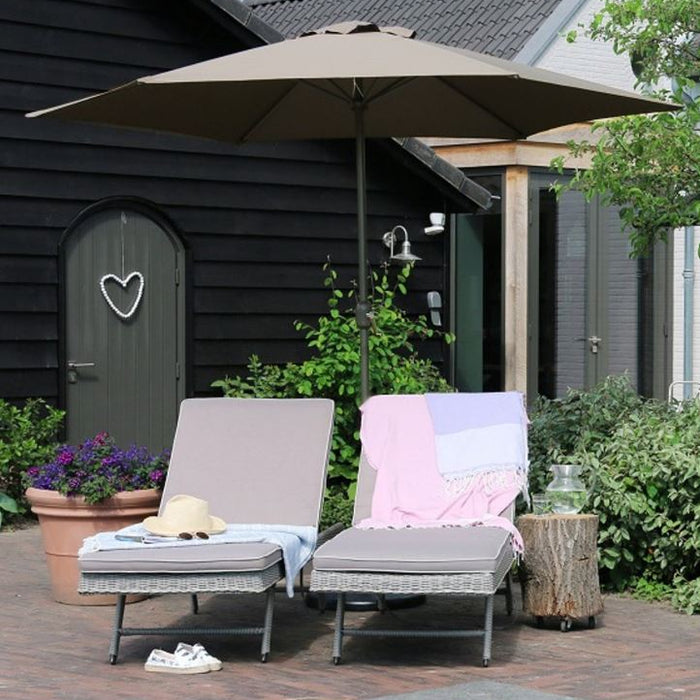 Parasol Luxe 6-ribs - Ø 300cm - taupe