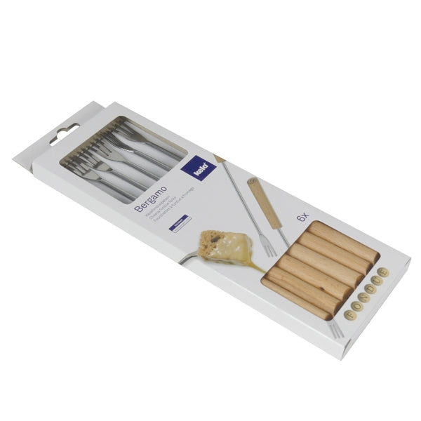 Fonduevorken Drietand, Set van 6 - Kela | Bergamo