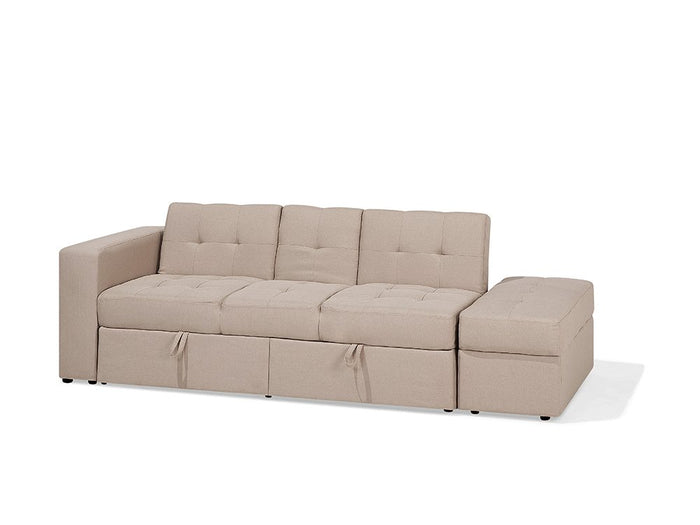 Beliani - FALSTER - Slaapbank 3-zits - Beige - Polyester