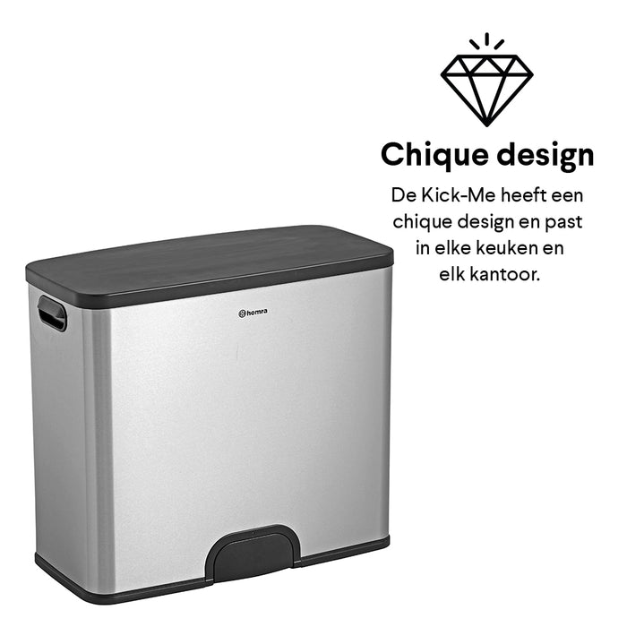 Homra 'Kick me' Afvalemmer met Sensor 45 Liter (15+15+15 liter)