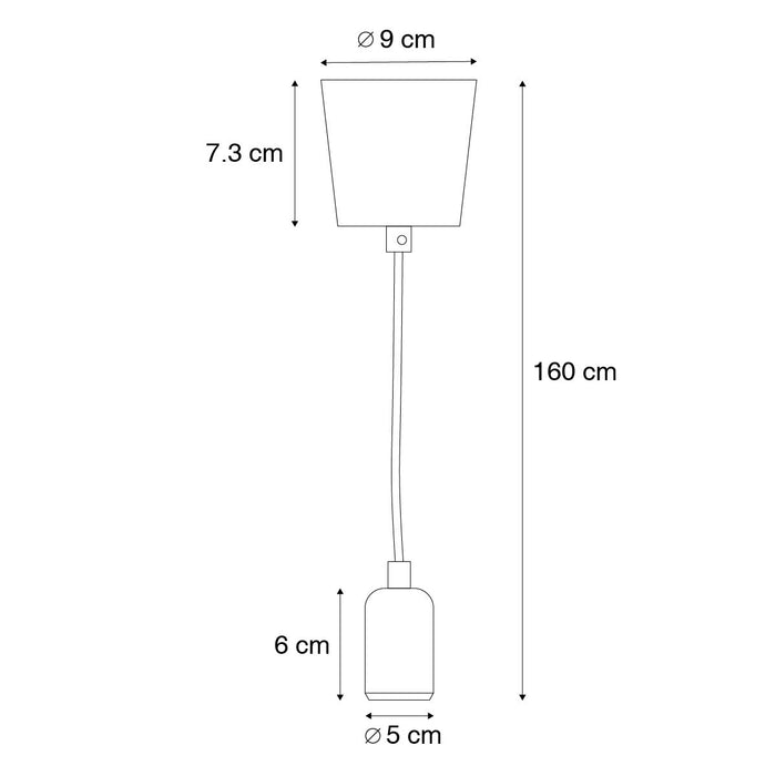 QAZQA Moderne hanglamp brons met zwart kabel - Cava Classic
