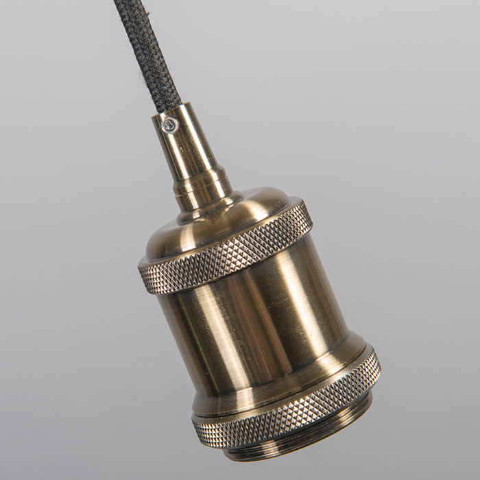 QAZQA Moderne hanglamp brons met zwart kabel - Cava Classic