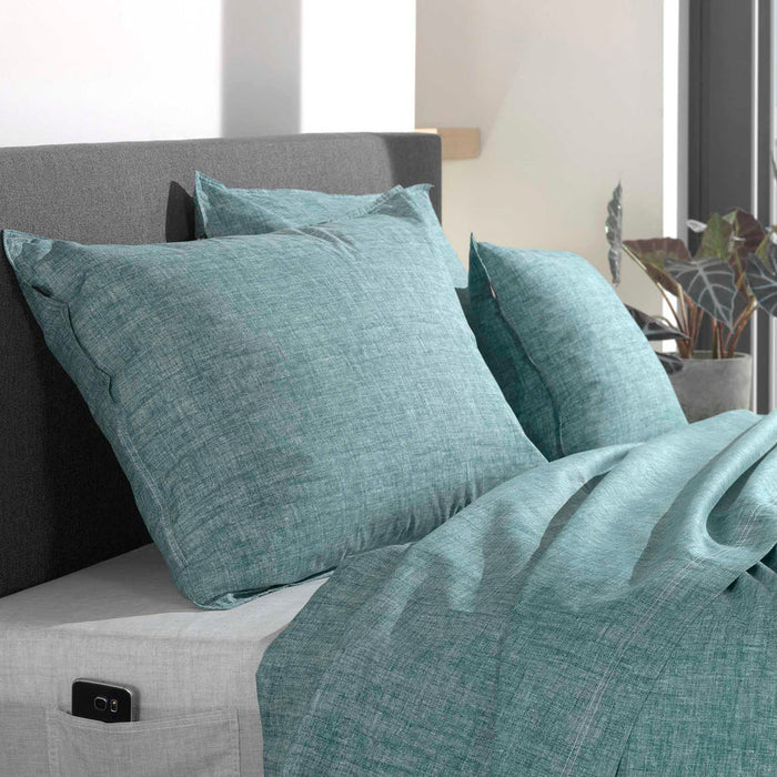 Zo Home Lino Kussensloop Linnen Look emerald green