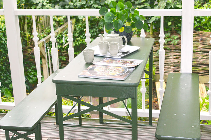 Inklapbare bierset Berlijn 120 cm olijfgroen