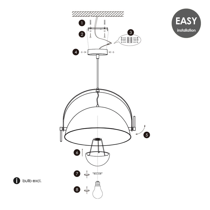 Home sweet home Fabriq Bow Hanglamp - Zwart