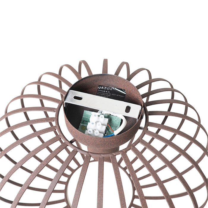 QAZQA Design plafondlamp roestbruin 30 cm - Johanna