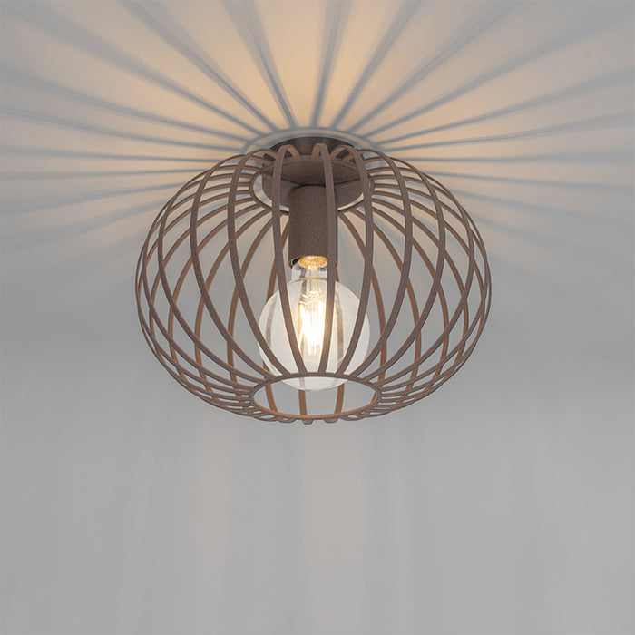 QAZQA Design plafondlamp roestbruin 30 cm - Johanna