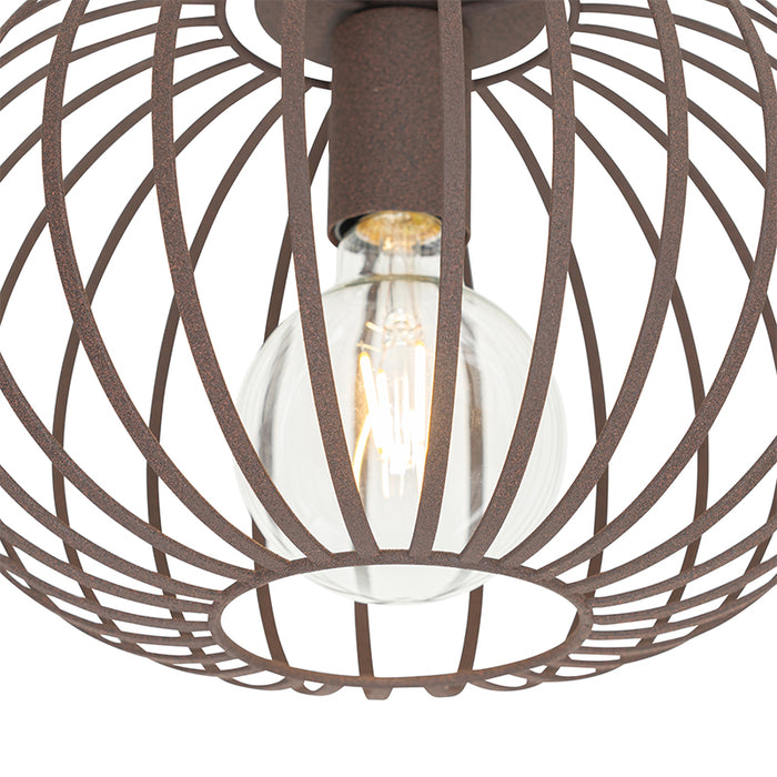 QAZQA Design plafondlamp roestbruin 30 cm - Johanna