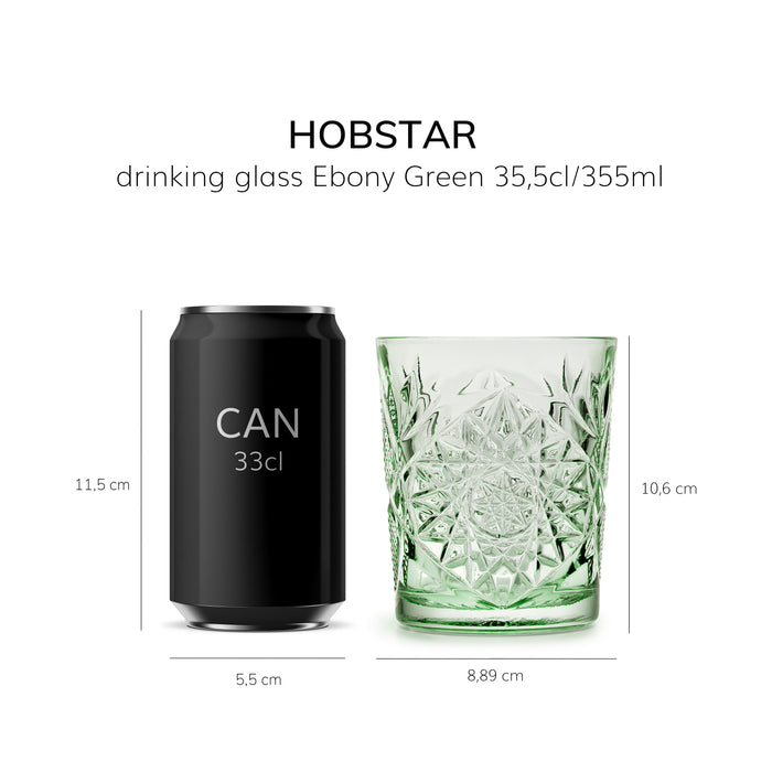 Libbey Drinkglas Hobstar Ebony Green 0,35 L - 6 st.