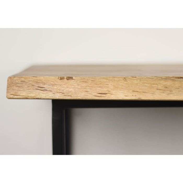 Kapstok - 90x30x30 - Naturel|zwart - Acaciahout|metaal