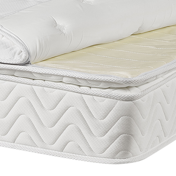 Beliani-LUXUS-Pocketveringmatras-Crème-160 x 200 cm-Polyester