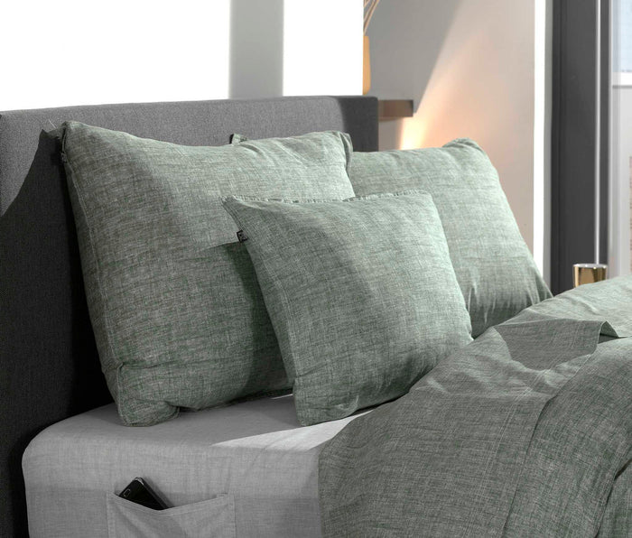 Zo Home Lino Kussensloop Linnen Look army green