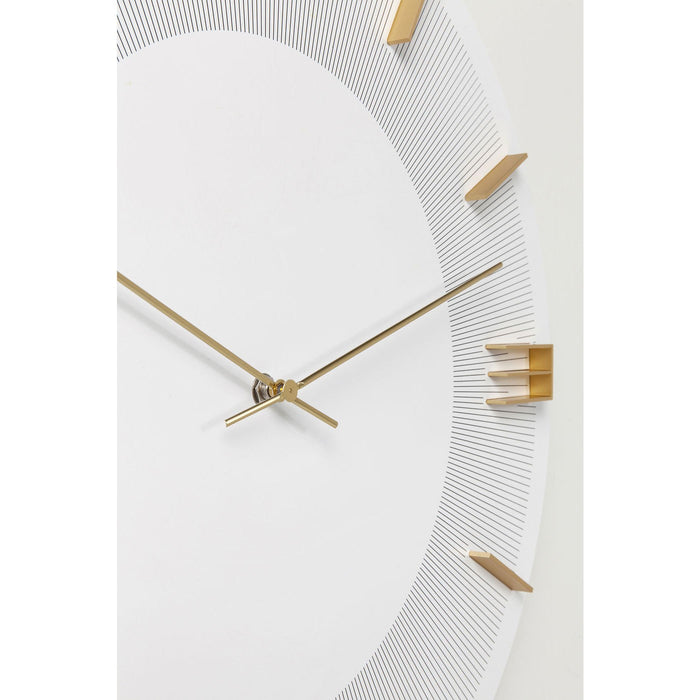Wandklok Leonardo Wit|Gouden Kare Design