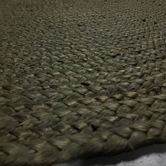 Interieur05 Rond vloerkleed Jute Groen - 180 cm (M)