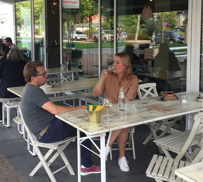 Inklapbare picknicktafel Berlijn 200 x 70 cm whitewash