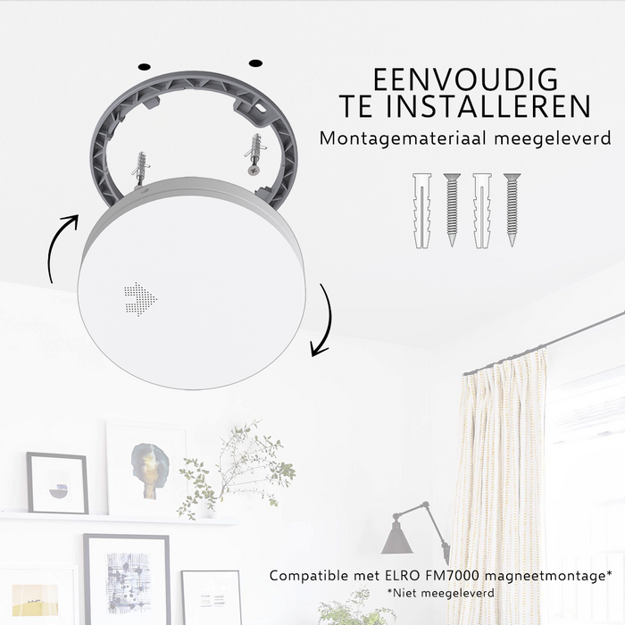 ELRO FS4610 Ultra Dunne Rookmelder met 10 jaar batterij