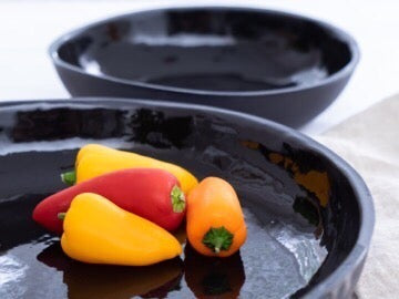 Bord aan Tafel Schaal Zwart Ø 31 cm