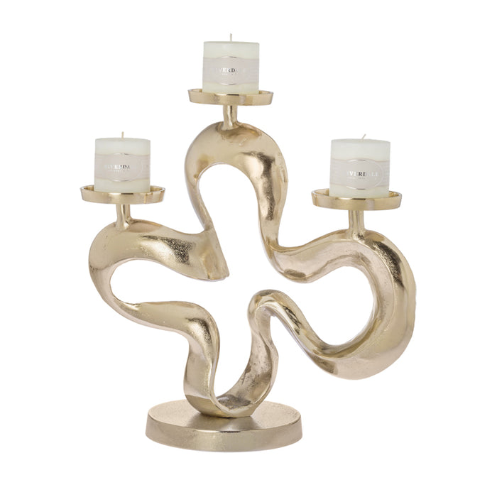 Riverdale - Kandelaar Lily - H49cm - champagne - Goud