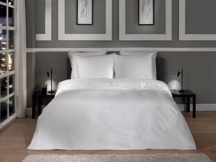 Heckett Lane Dekbedovertrek Katoen Satijn Punto - white