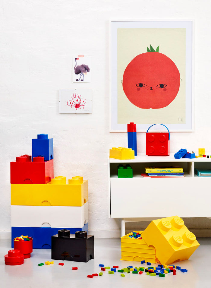 LEGO - Opbergbox Brick 1 Rond, Rood - LEGO