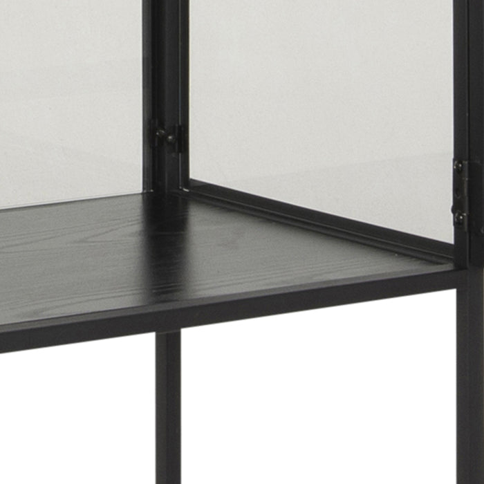 by fonQ Jaxon Vitrinekast 185,6 x 77 cm - Zwart