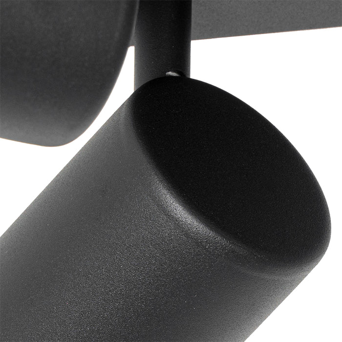 QAZQA Moderne plafondlamp zwart 4-lichts verstelbaar vierkant - Jeana