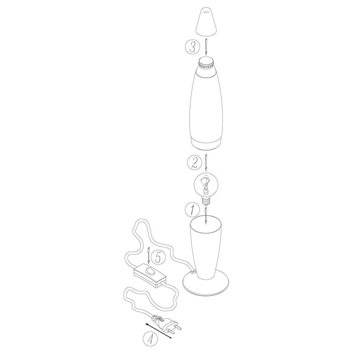 Mexlite Lavalamp Zwart Groen 35cm E14